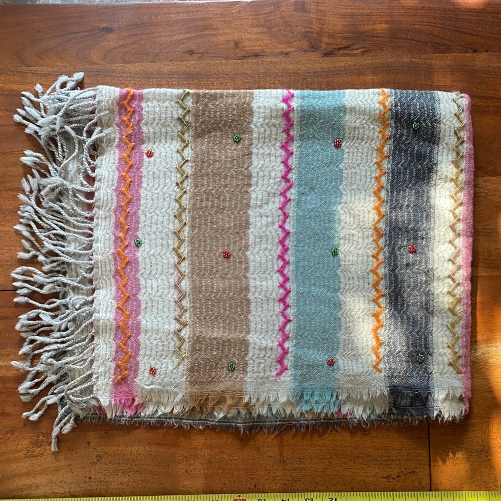 DONATED - Multicolor Striped Woven Scarf